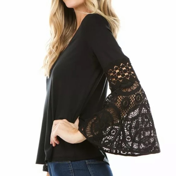 VAVA Joy Han Kinsey Lace Bell Sleeve Top VT1515 - Picture 3 of 10